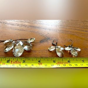Swarovski necklace and earrings